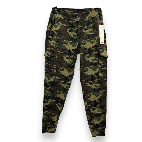 NWT Madden Girl Camo High Rise Joggers Medium Green Military Pants NEW - Picture 1 of 7